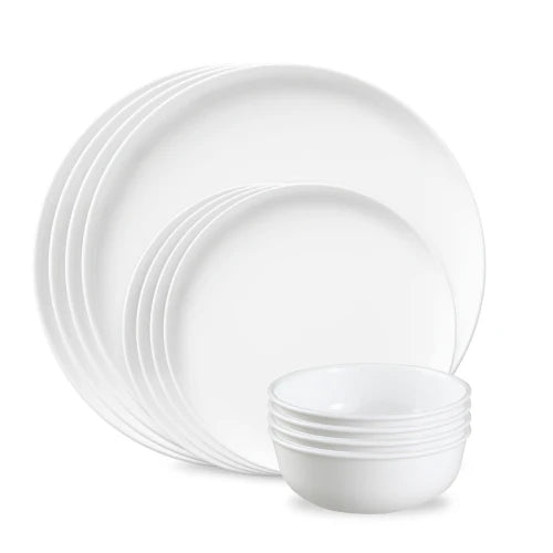 Corelle dinnerware platesplates Modern Rounds 12pc Set, Service for 4