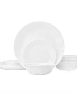 Corelle dinnerware platesplates Winter Frost White 18-piece Dinnerware Set, Service for 6