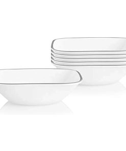 Corelle dinnerware platesplates Urban Arc Square 22-ounce Cereal Bowl, 6 pack