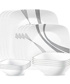 Corelle dinnerware platesplates Urban Arc 16-piece Dinnerware Set, Service for 4