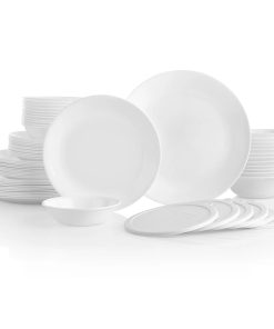 Corelle dinnerware platesplates Winter Frost White 66-piece Dinnerware Set, Service for 12