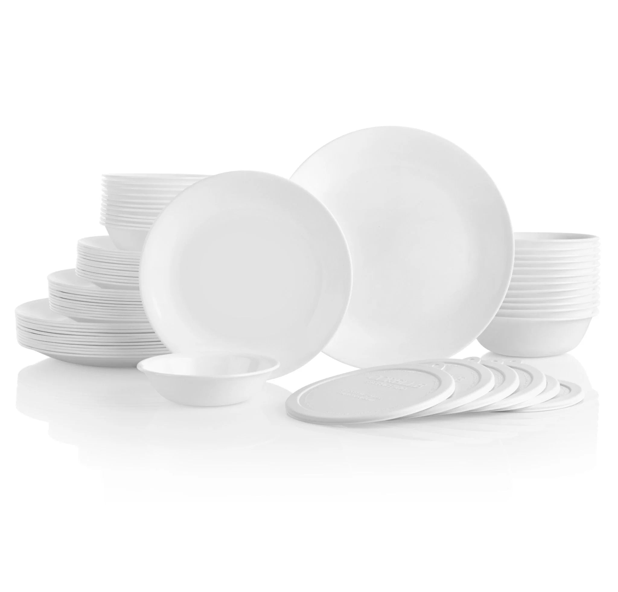 Corelle dinnerware platesplates Winter Frost White 66-piece Dinnerware Set, Service for 12