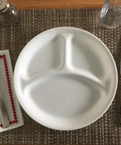 Alternative view of Corelle dinnerware platesplates Winter Frost White 8.5 Divided Salad Plate