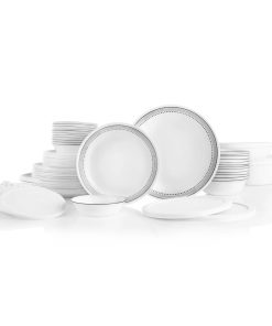 Corelle dinnerware platesplates Mystic Gray 78-piece Dinnerware Set, Service for 12